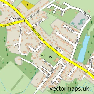 Street map sample of Whaddon, Wiltshire