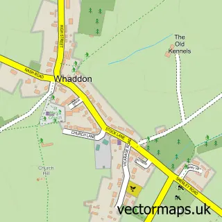 Street map sample of Whaddon, Buckinghamshire