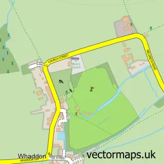 Street map sample of Whaddon, Cambridgeshire