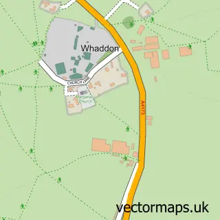 Street map sample of Whaddon, Gloucestershire
