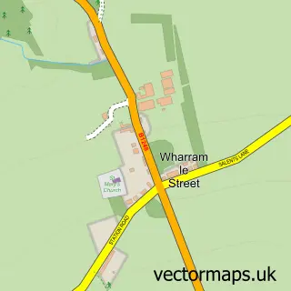 Street map sample of Wharram le Street, North Yorkshire