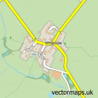 Street map sample of Whatcote, Warwickshire