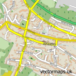 Street map sample of Wheatley, Oxfordshire