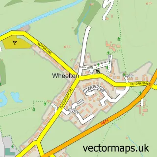Street map sample of Wheelton, Lancashire