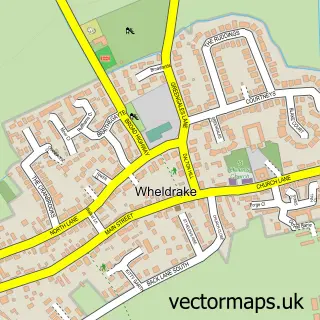 Street map sample of Wheldrake, North Yorkshire