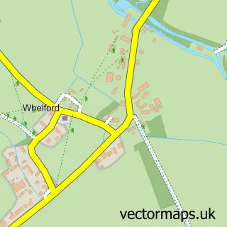 Street map sample of Whelford, Gloucestershire