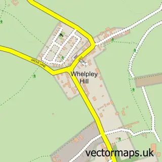 Street map sample of Whelpley Hill, Buckinghamshire