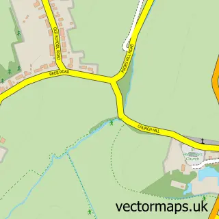 Street map sample of Whepstead, Suffolk