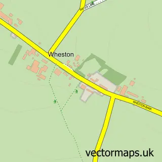 Street map sample of Wheston, Derbyshire