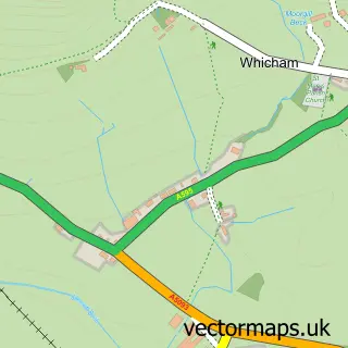 Street map sample of Whicham, Cumbria