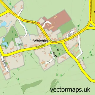 Street map sample of Whichford, Warwickshire