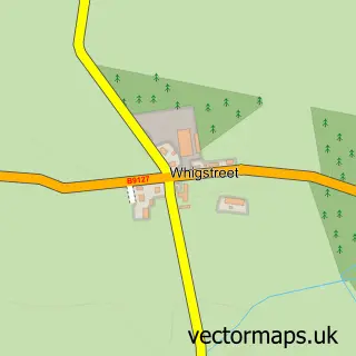 Street map sample of Whigstreet, Angus