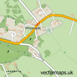 Street map sample of Whipsnade, Bedfordshire