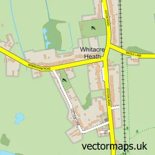 Street map sample of Whitacre Heath, Warwickshire