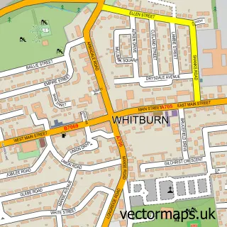 Street map sample of Whitburn, West Lothian