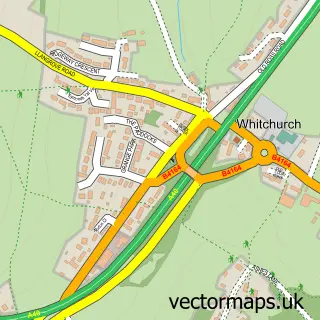 Street map sample of Whitchurch, Herefordshire