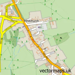 Street map sample of Whitchurch, Buckinghamshire