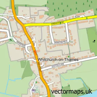 Street map sample of Whitchurch-on-Thames, Oxfordshire