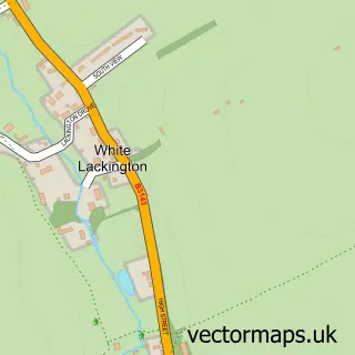 Street map sample of White Lackington, Dorset