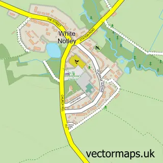 Street map sample of White Notley, Essex