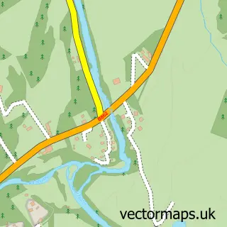 Street map sample of Whitebridge, Inverness