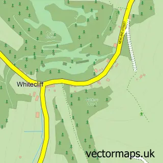 Street map sample of Whitecliff, Gloucestershire