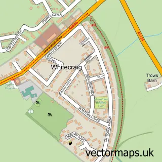 Street map sample of Whitecraig, East Lothian