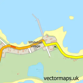 Street map sample of Whitehall, Orkney