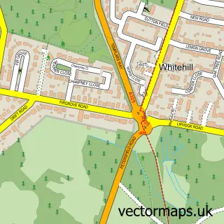 Street map sample of Whitehill, Hampshire