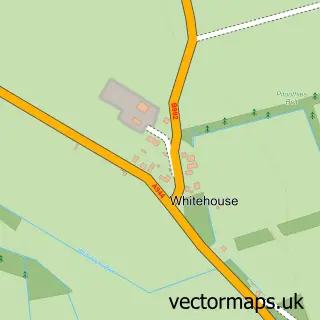 Street map sample of Whitehouse, Aberdeenshire