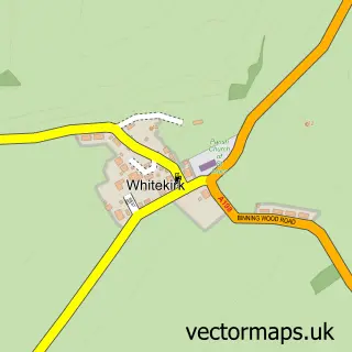 Street map sample of Whitekirk, East Lothian