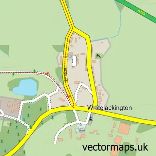 Street map sample of Whitelackington, Somerset