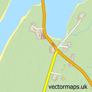 Street map sample of Whiteness, Shetland