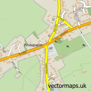 Street map sample of Whiteparish, Wiltshire