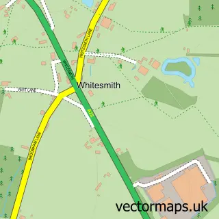 Street map sample of Whitesmith, East Sussex