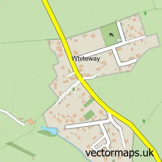 Street map sample of Whiteway, Gloucestershire