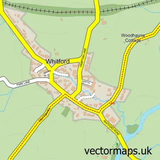 Street map sample of Whitford, Devon