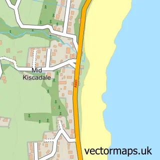 Street map sample of Whiting Bay, Ayrshire and Arran