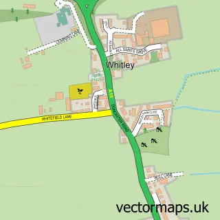 Street map sample of Whitley, North Yorkshire
