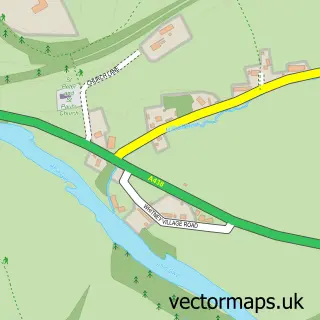Street map sample of Whitney, Herefordshire