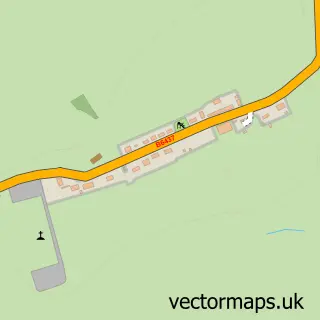 Street map sample of Whitsome, Berwickshire