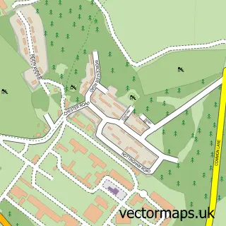 Street map sample of Whittington Heath, Staffordshire
