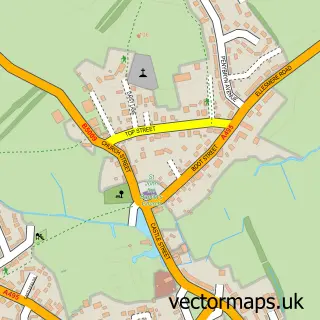Street map sample of Whittington, Shropshire