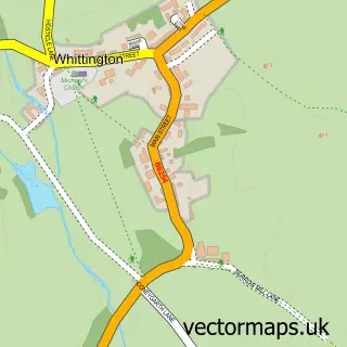 Street map sample of Whittington, Lancashire