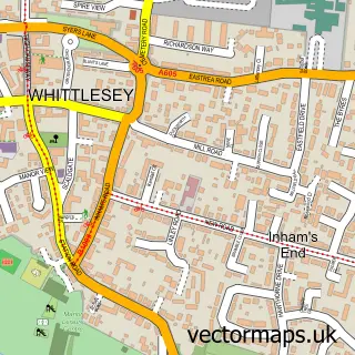 Street map sample of Whittlesey, Cambridgeshire