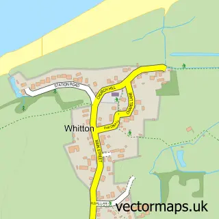 Street map sample of Whitton, Lincolnshire