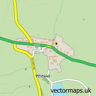 Street map sample of Whitwell, Rutland