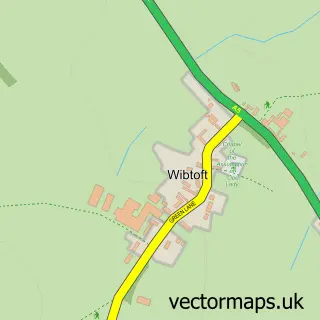Street map sample of Wibtoft, Warwickshire