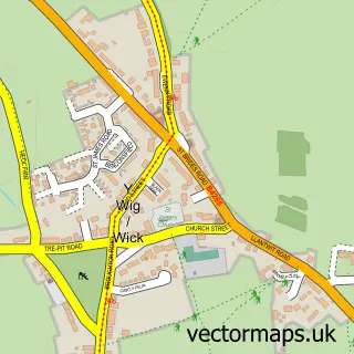 Street map sample of Wick, South Glamorgan