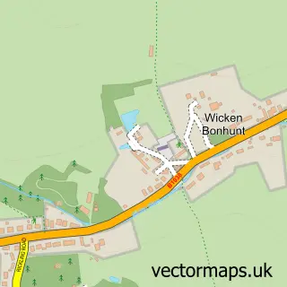Street map sample of Wicken Bonhunt, Essex